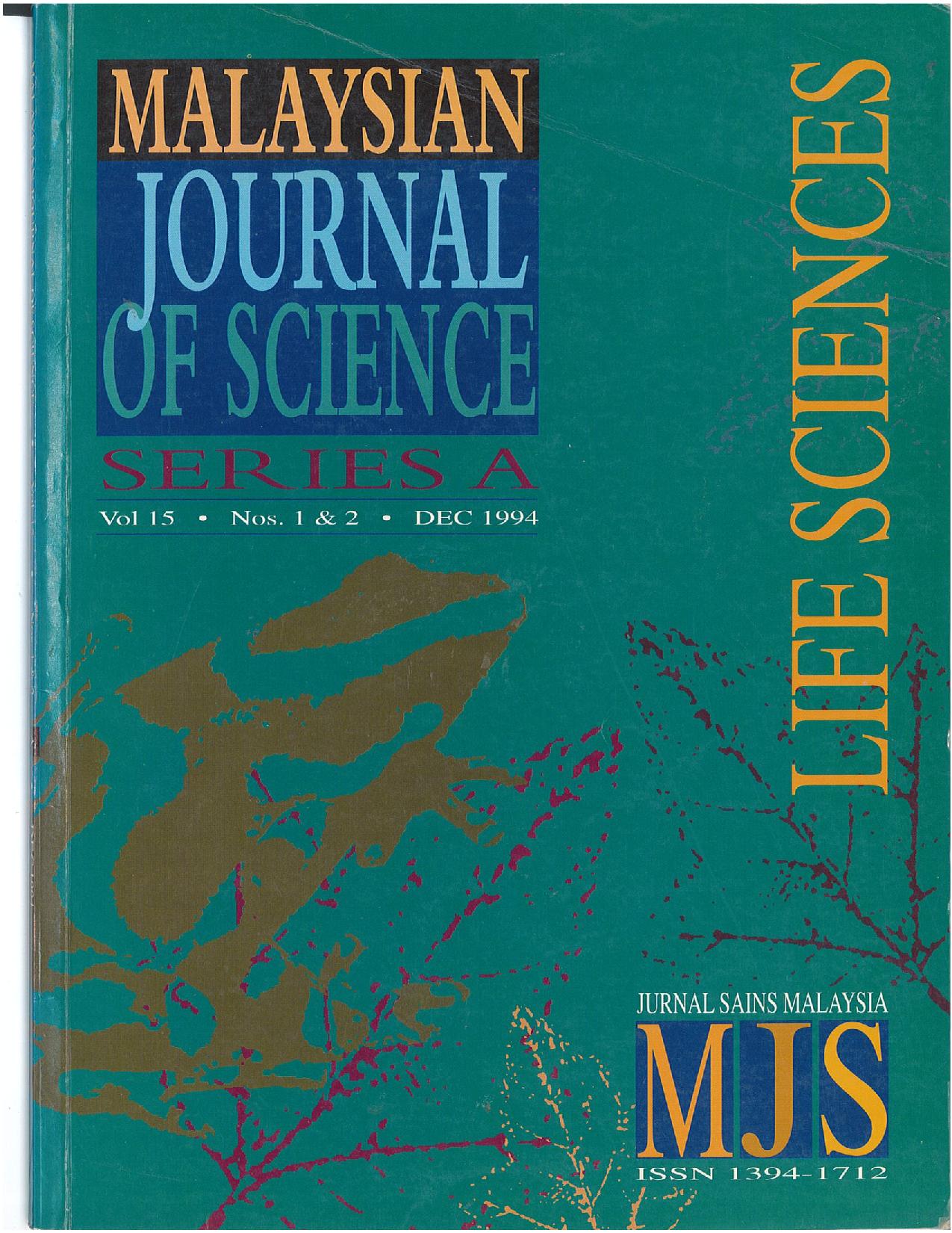 					View Vol. 15 No. 1&2 (1994): Series A
				