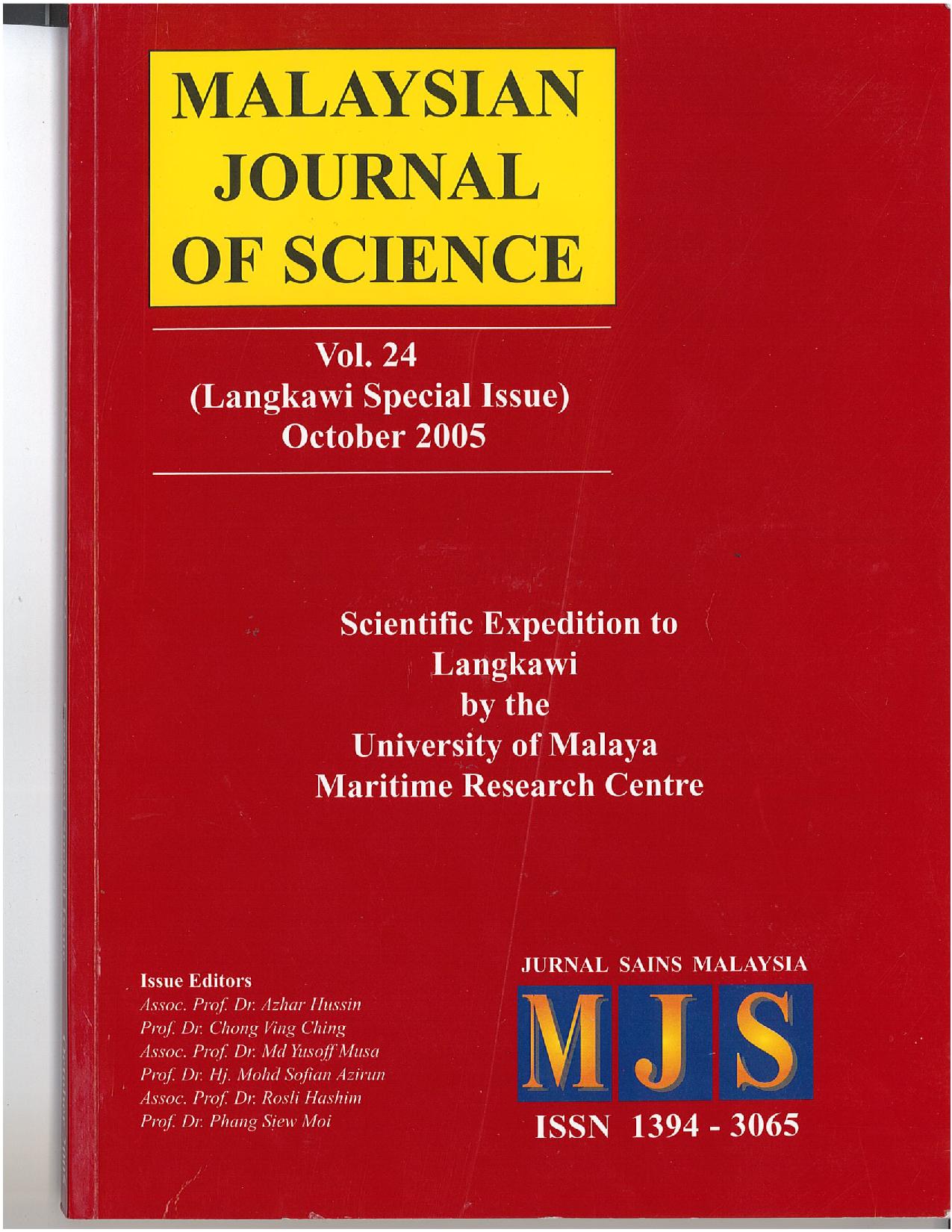 					View Vol. 24 (2005): Langkawi Special Issue October 2005
				